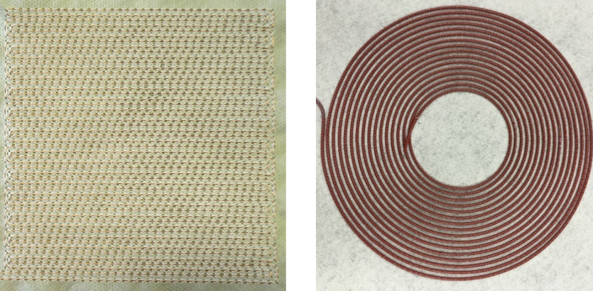 Image of technical embroidery in process